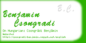 benjamin csongradi business card